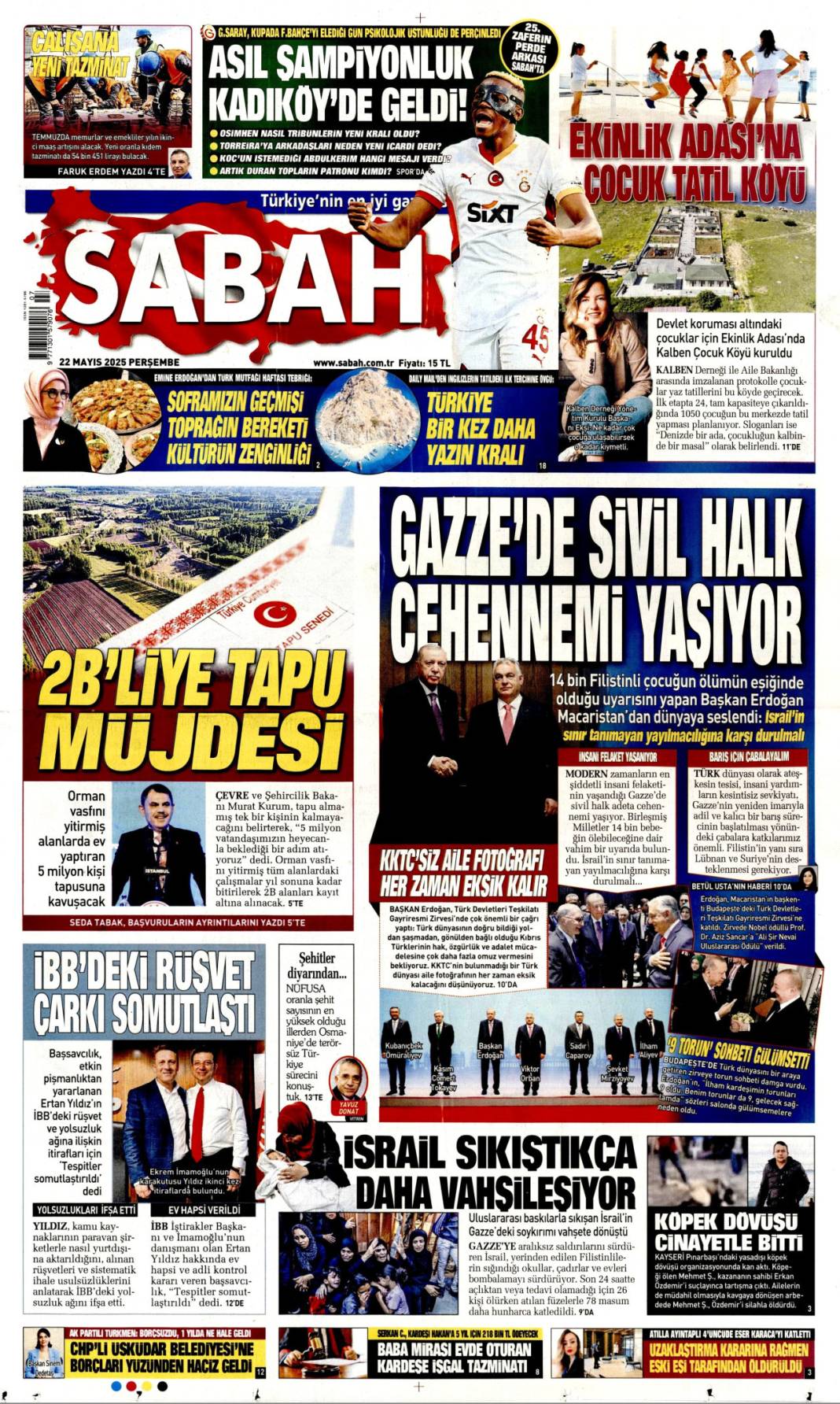 Gazeteler bugün ne yazdı? 22 Mayıs'ın manşet turu 19