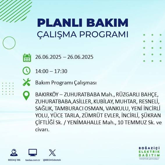İstanbul’da elektrikler gidiyor! Bu ilçelerde karanlığa hazır olun 10