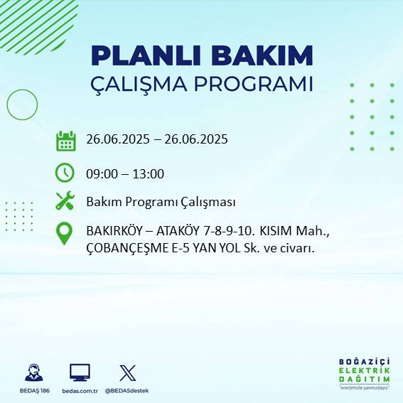 İstanbul’da elektrikler gidiyor! Bu ilçelerde karanlığa hazır olun 14