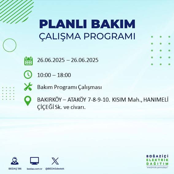 İstanbul’da elektrikler gidiyor! Bu ilçelerde karanlığa hazır olun 12
