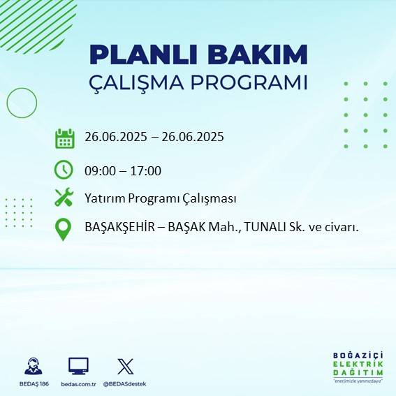 İstanbul’da elektrikler gidiyor! Bu ilçelerde karanlığa hazır olun 18