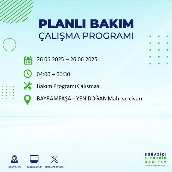 İstanbul’da elektrikler gidiyor! Bu ilçelerde karanlığa hazır olun 19