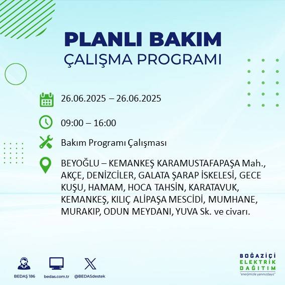 İstanbul’da elektrikler gidiyor! Bu ilçelerde karanlığa hazır olun 27