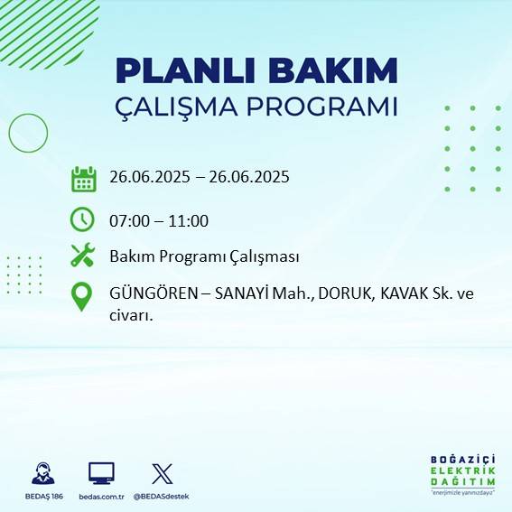 İstanbul’da elektrikler gidiyor! Bu ilçelerde karanlığa hazır olun 42