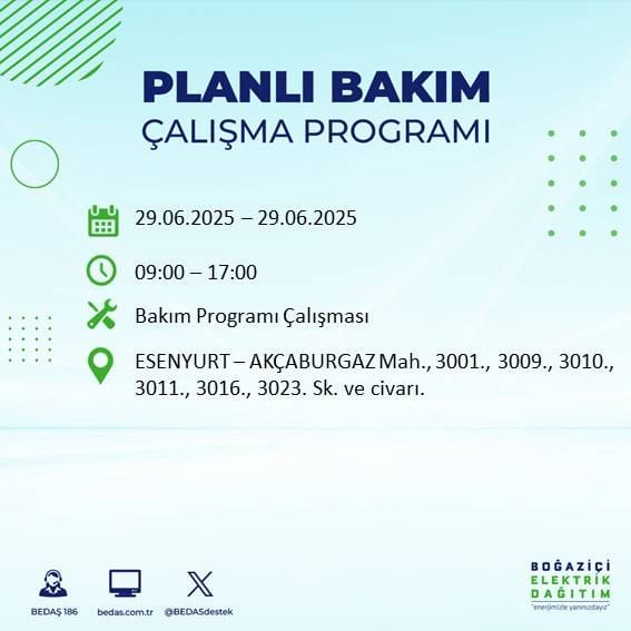 BEDAŞ duyurdu: Bu sokaklarda elektrik kesilecek! 6