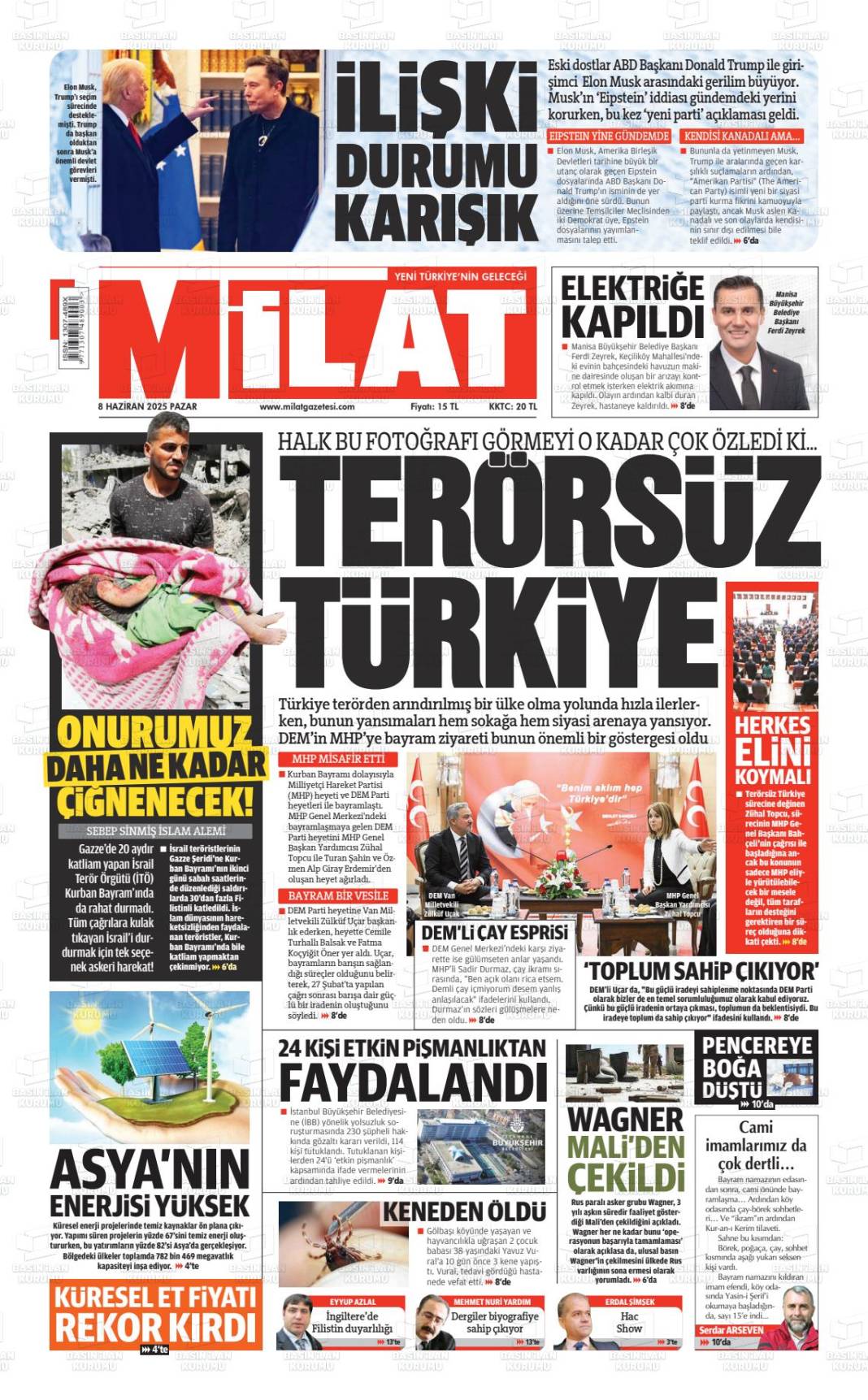 Bugün gazeteler hangi başlıkla çıktı? İşte 9 Haziran'ın manşetleri... 9