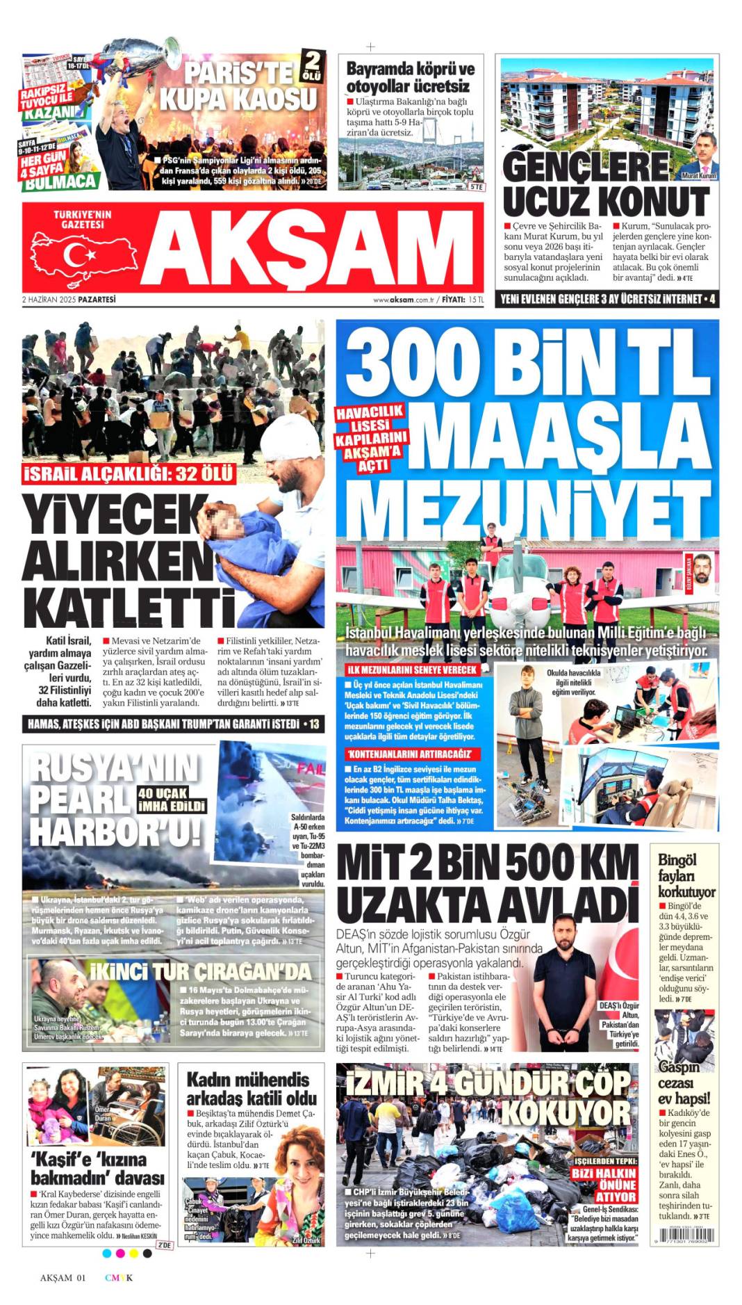 Gazeteler bugün ne yazdı? İşte 2 Haziran Pazartesi manşetleri... 11