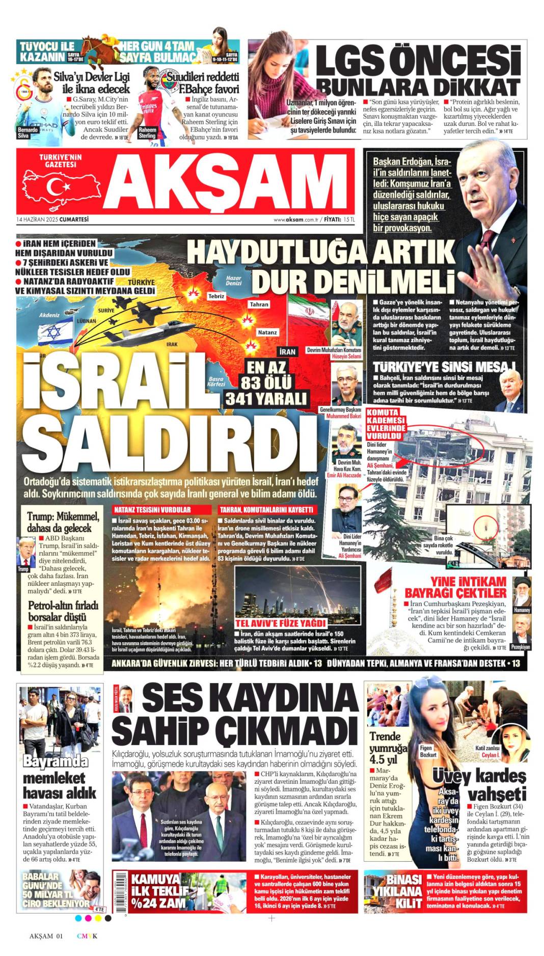 Günün manşetleri: Gazeteler 14 Haziran’a nasıl uyandı? 15