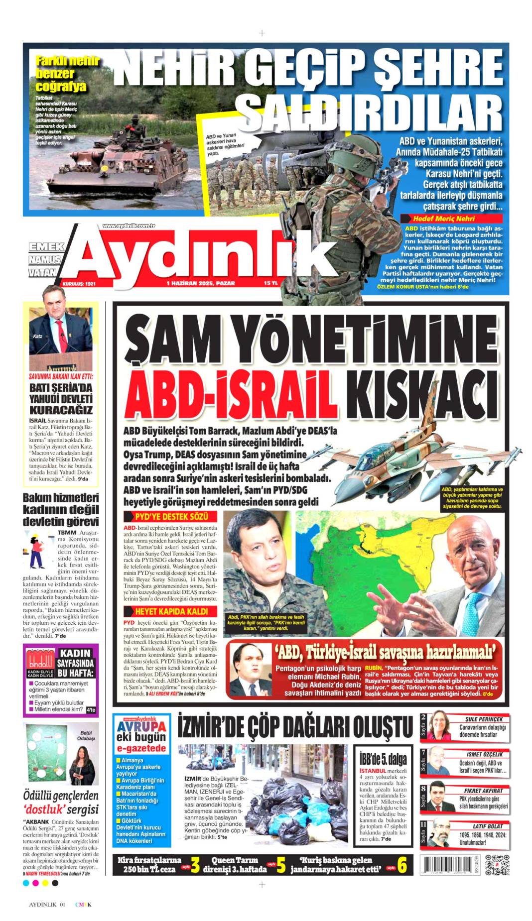 Aydınlık gazetesi manşeti
