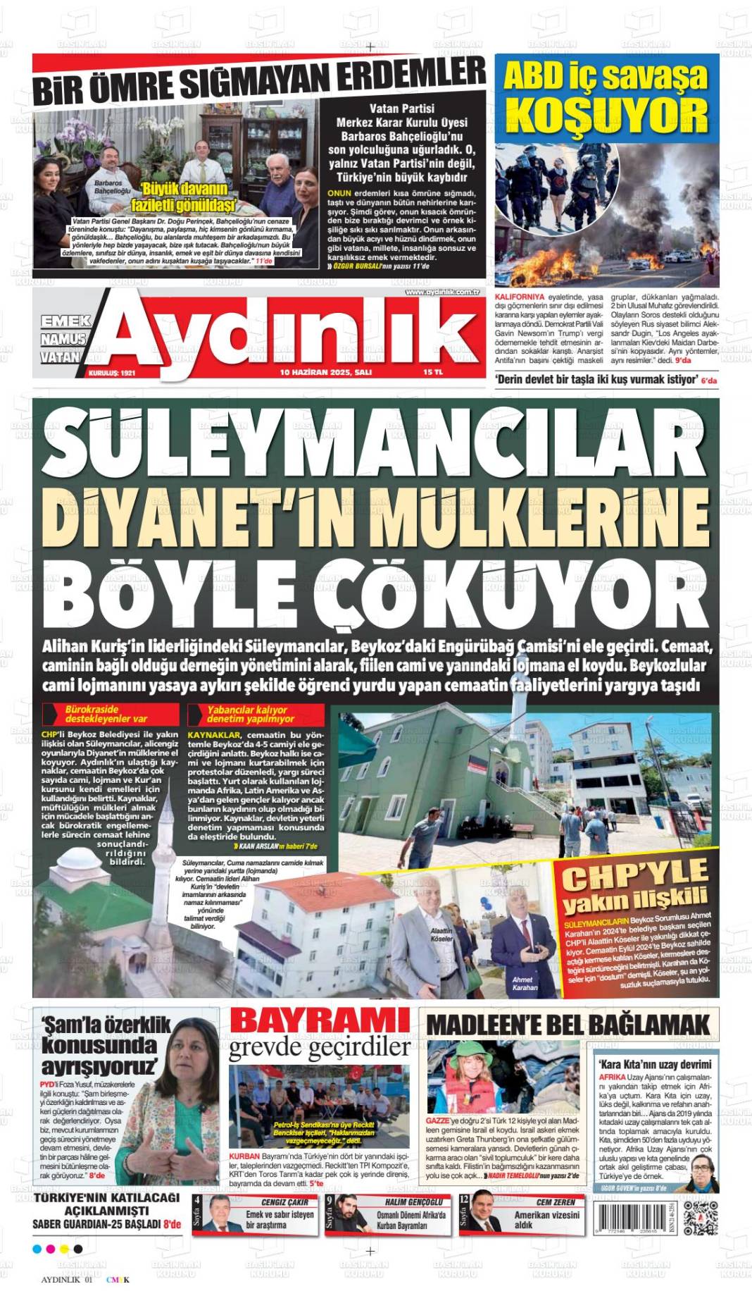 Gazetelerin ilk sayfalarında ne var? İşte 11 Haziran manşetleri... 3