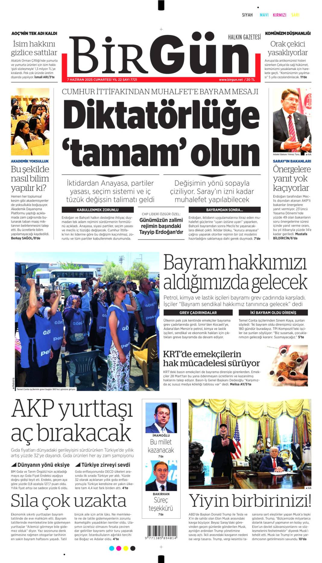 Bugün manşetlerde ne var? İşte 7 Haziran'ın dikkat çeken başlıkları 7
