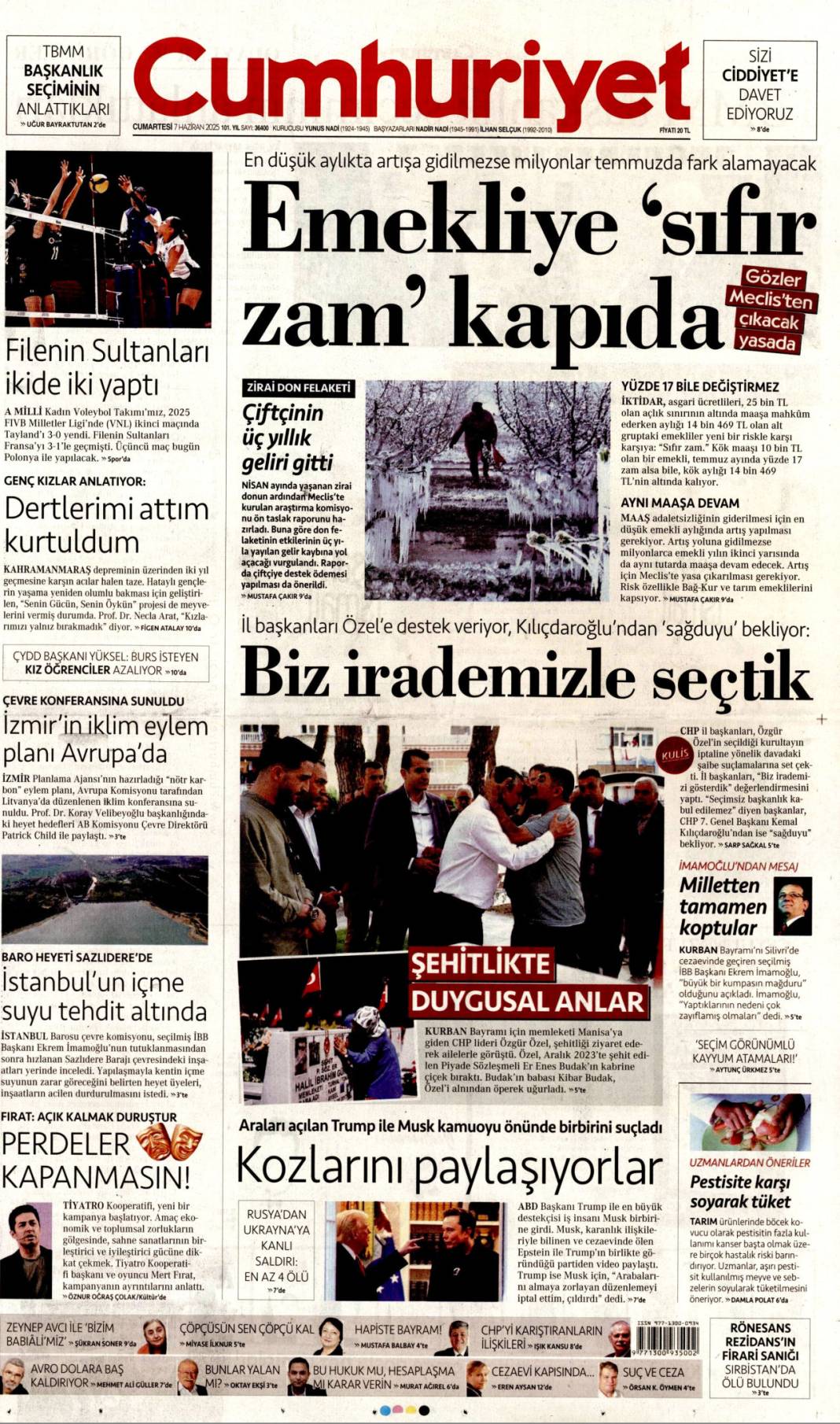 Bugün manşetlerde ne var? İşte 7 Haziran'ın dikkat çeken başlıkları 1