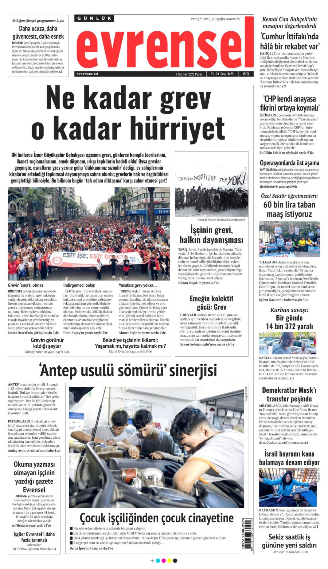 Günün manşetleri: 8 Haziran'da gazeteler hangi başlıkla çıktı? 9