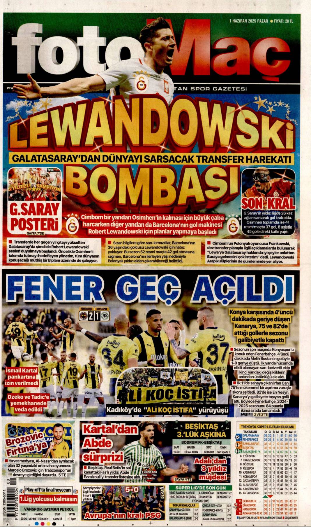 Fotomaç gazetesi manşeti