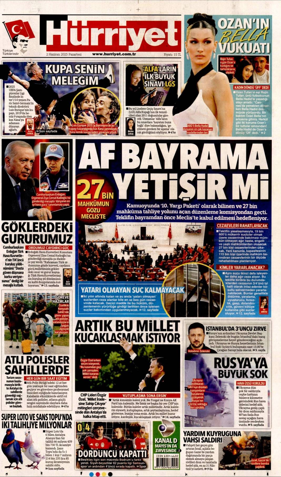 Gazeteler bugün ne yazdı? İşte 2 Haziran Pazartesi manşetleri... 2