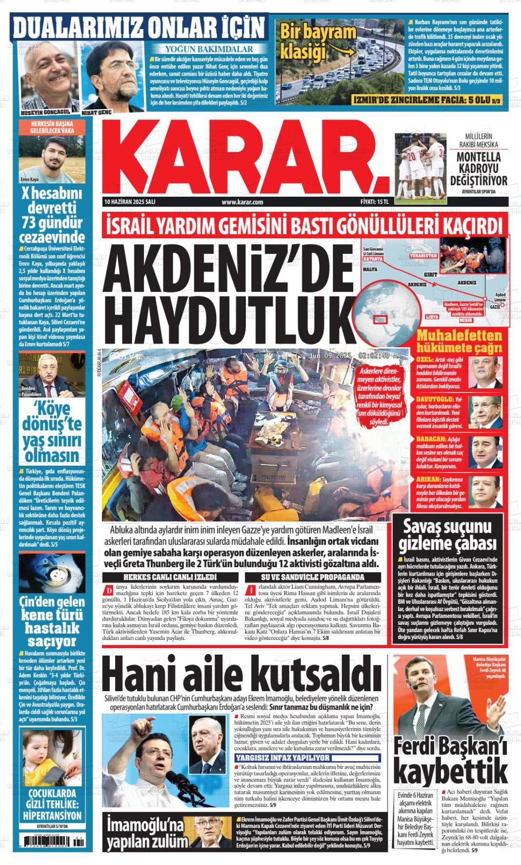 Gazetelerin ilk sayfalarında ne var? İşte 11 Haziran manşetleri... 9