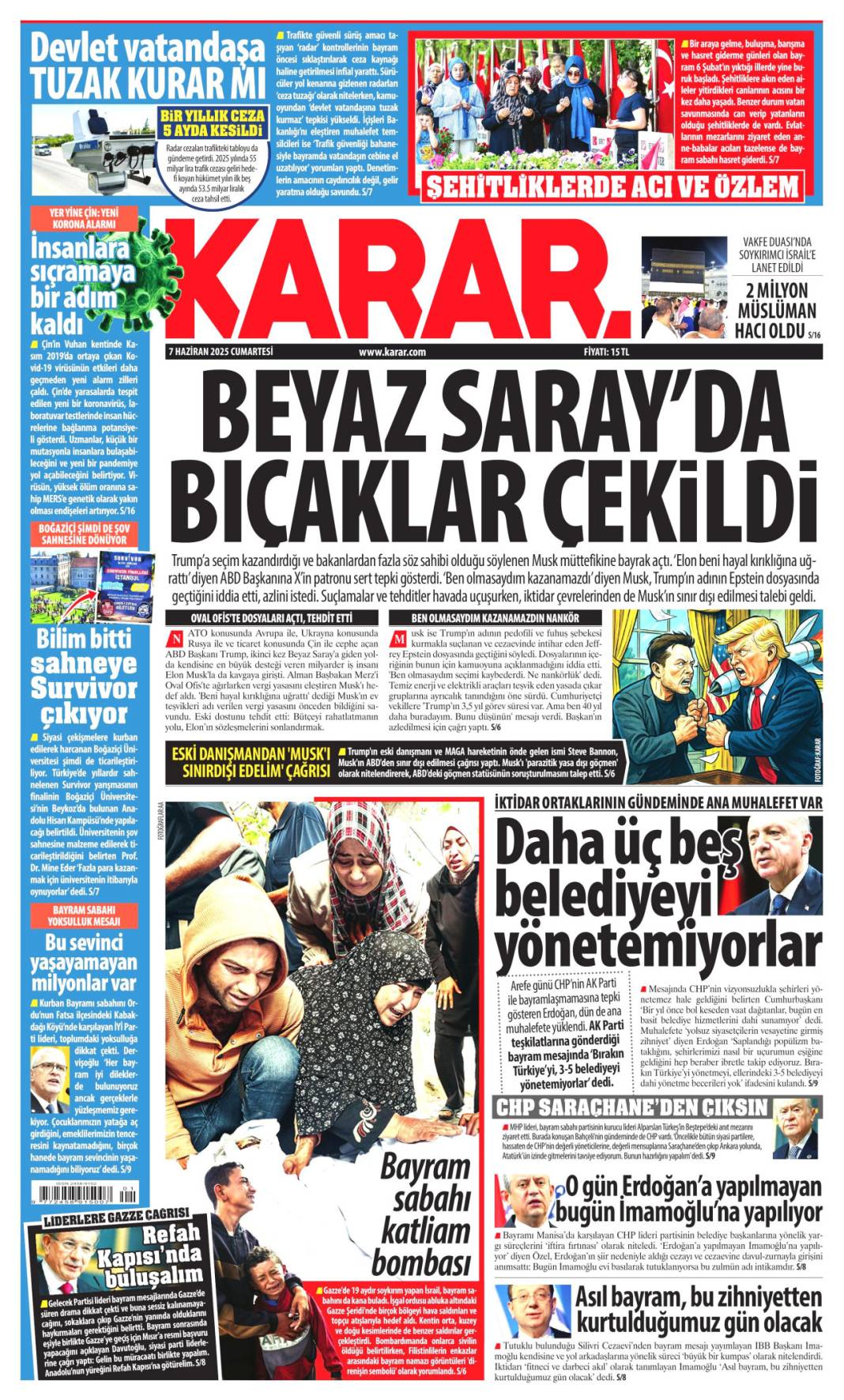 Bugün manşetlerde ne var? İşte 7 Haziran'ın dikkat çeken başlıkları 14