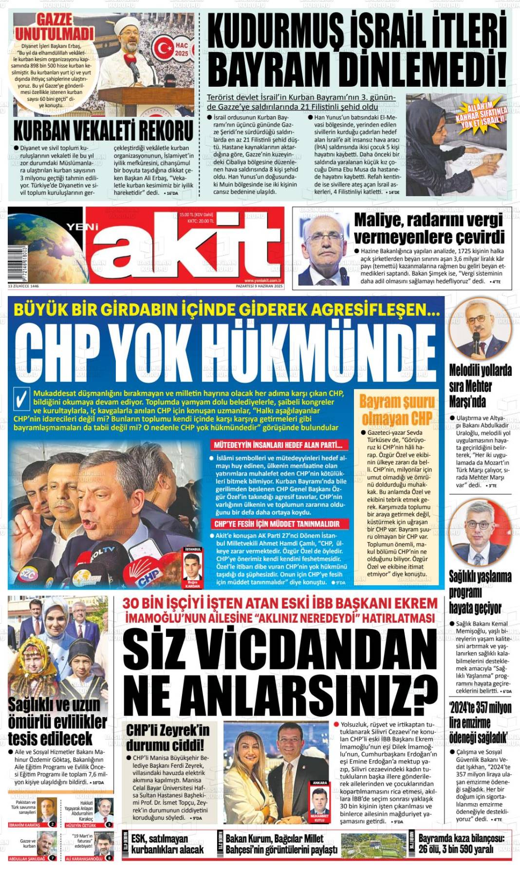 Türkiye’nin gündemi bu başlıklarda! İşte 10 Haziran gazete manşetleri... 12