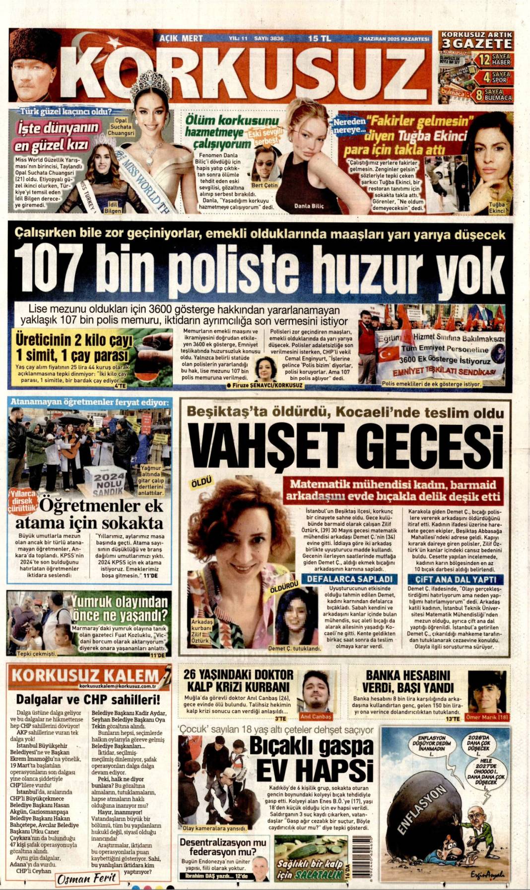 Gazeteler bugün ne yazdı? İşte 2 Haziran Pazartesi manşetleri... 17