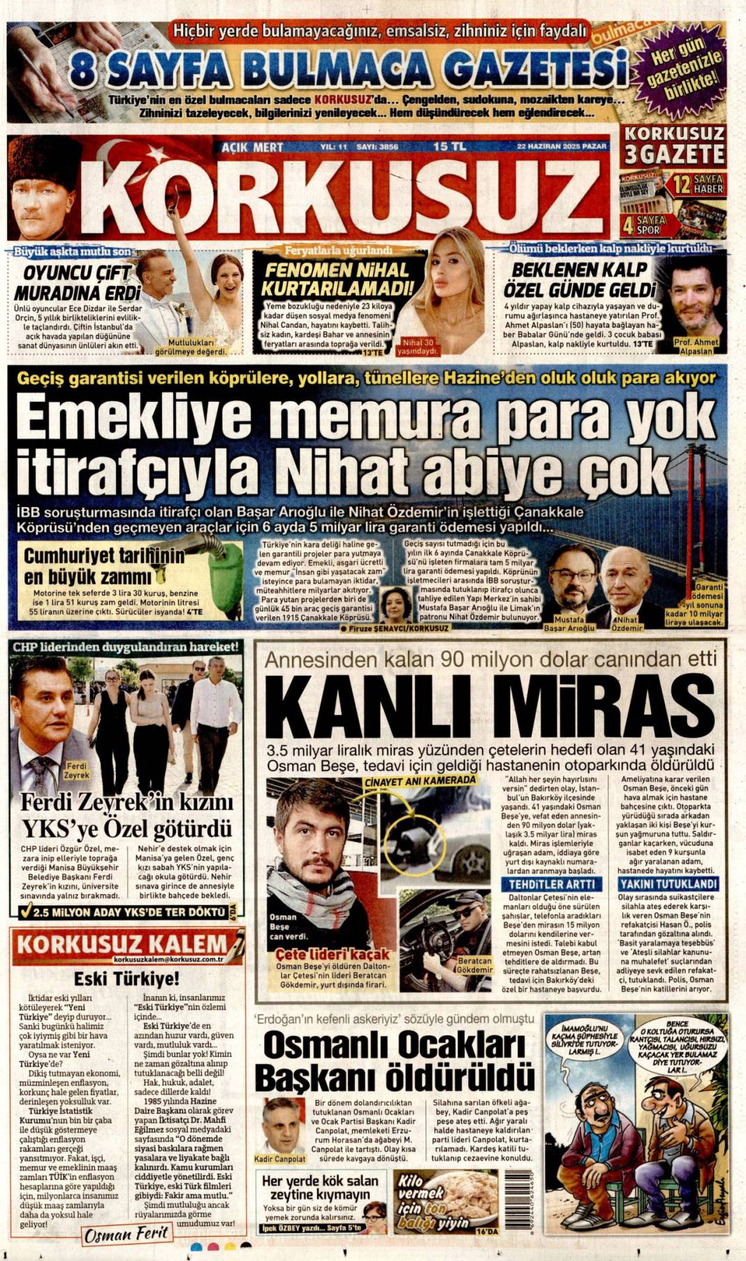 Türkiye'nin gündemi ne? İşte 22 Haziran manşetleri 10