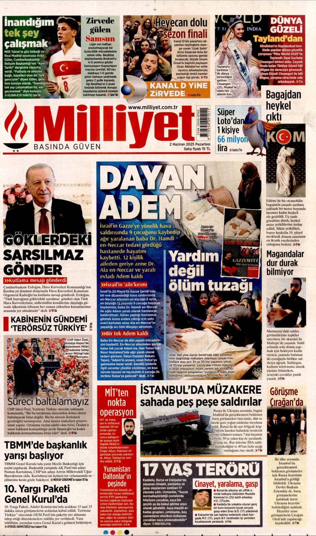 Gazeteler bugün ne yazdı? İşte 2 Haziran Pazartesi manşetleri... 5