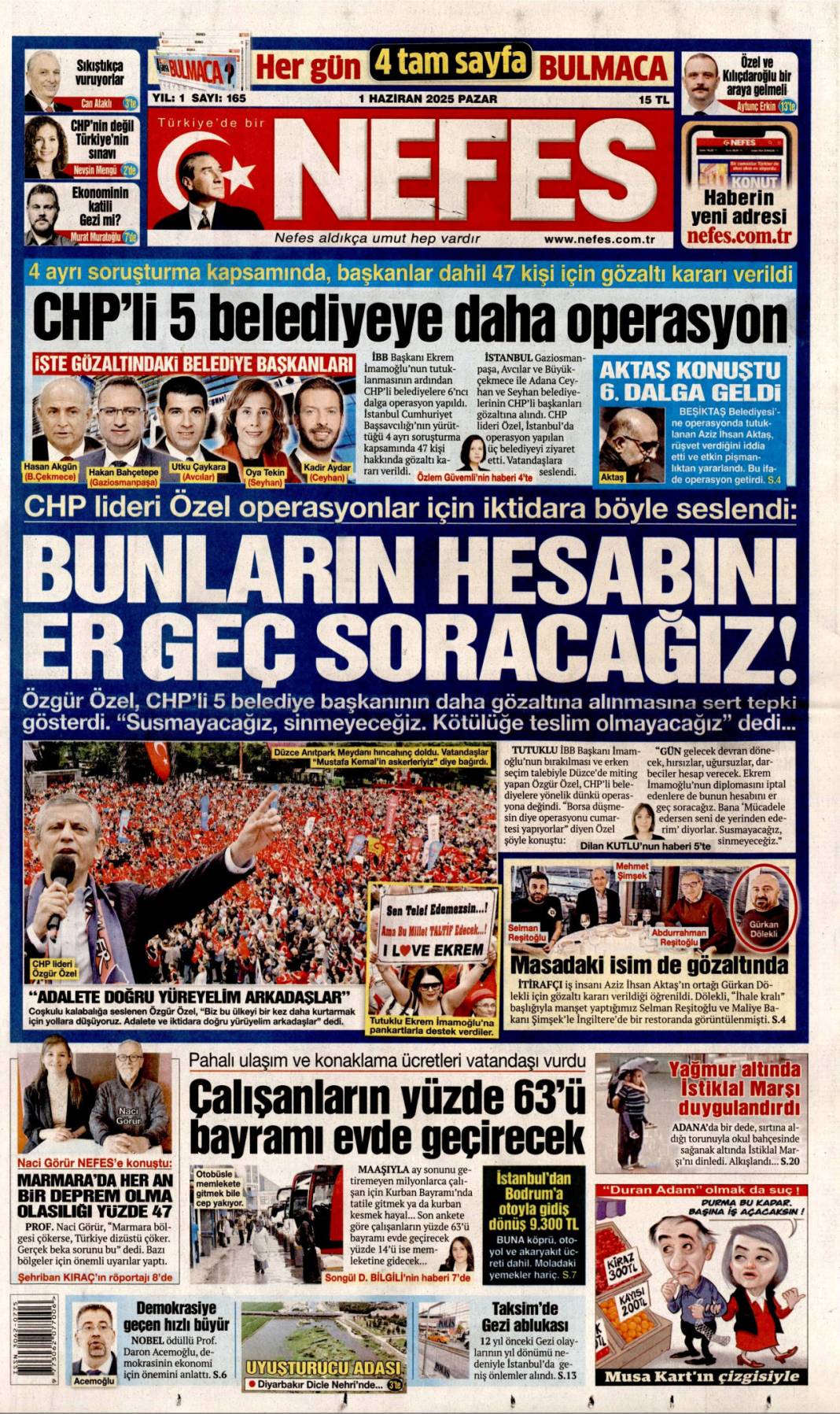 Nefes gazetesi manşeti