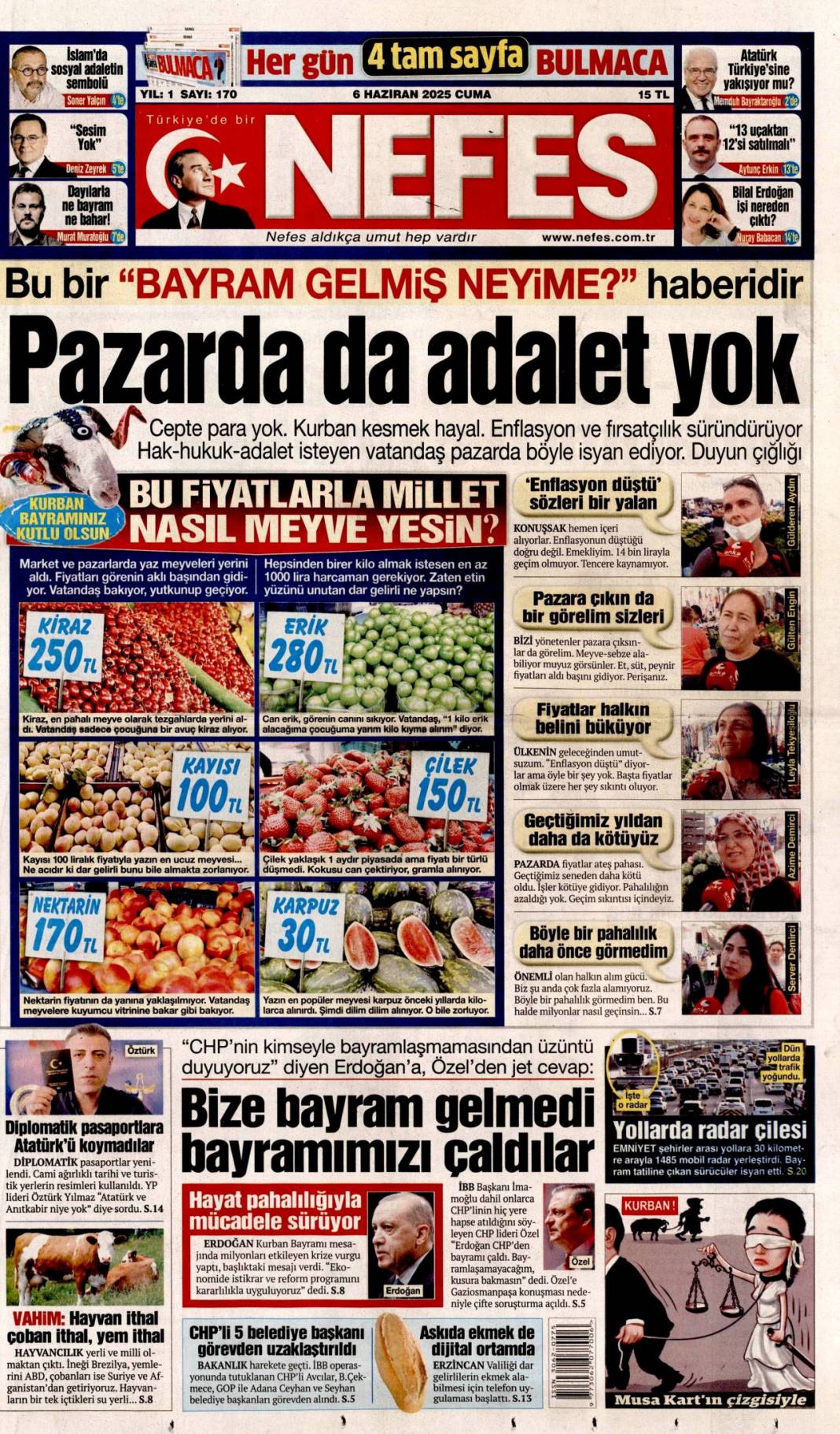 Bugün hangi gazete ne dedi? İşte 6 Haziran’ın manşetleri 7