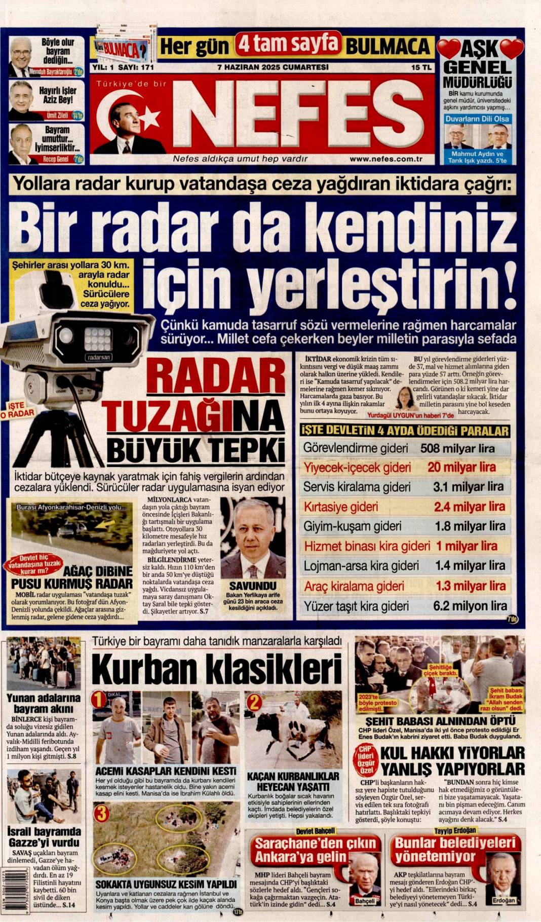 Bugün manşetlerde ne var? İşte 7 Haziran'ın dikkat çeken başlıkları 3
