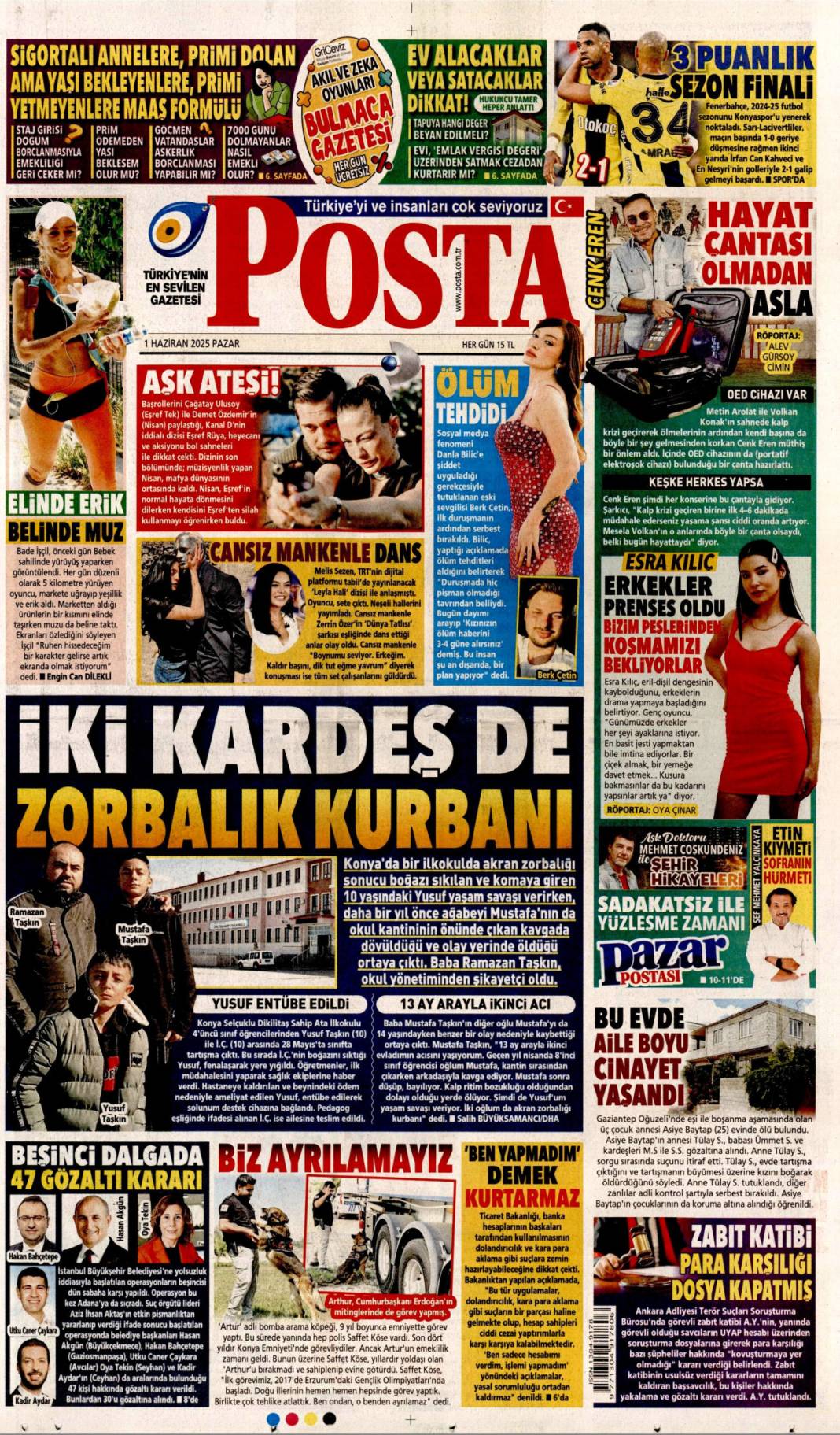 Posta gazetesi manşeti