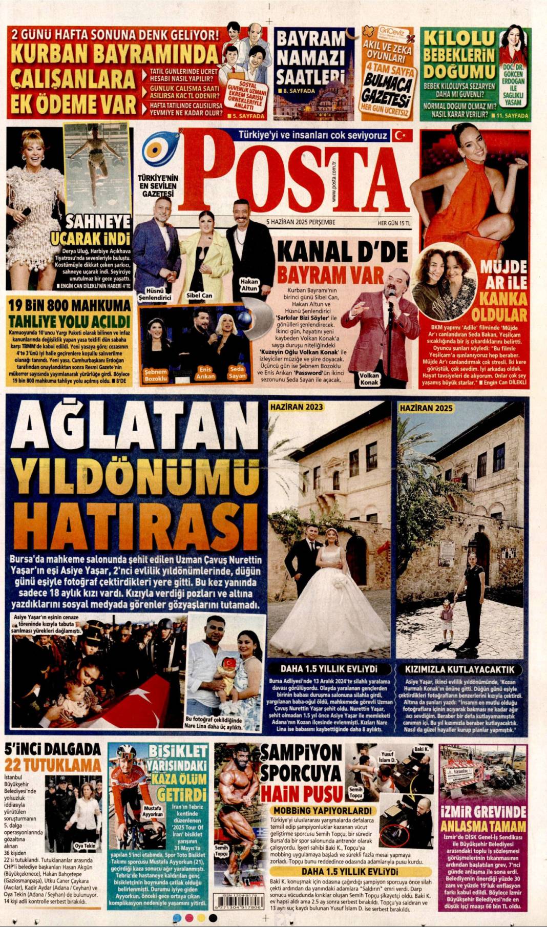 Gazeteler bugün ne yazdı? İşte 5 Haziran’ın manşetleri 20