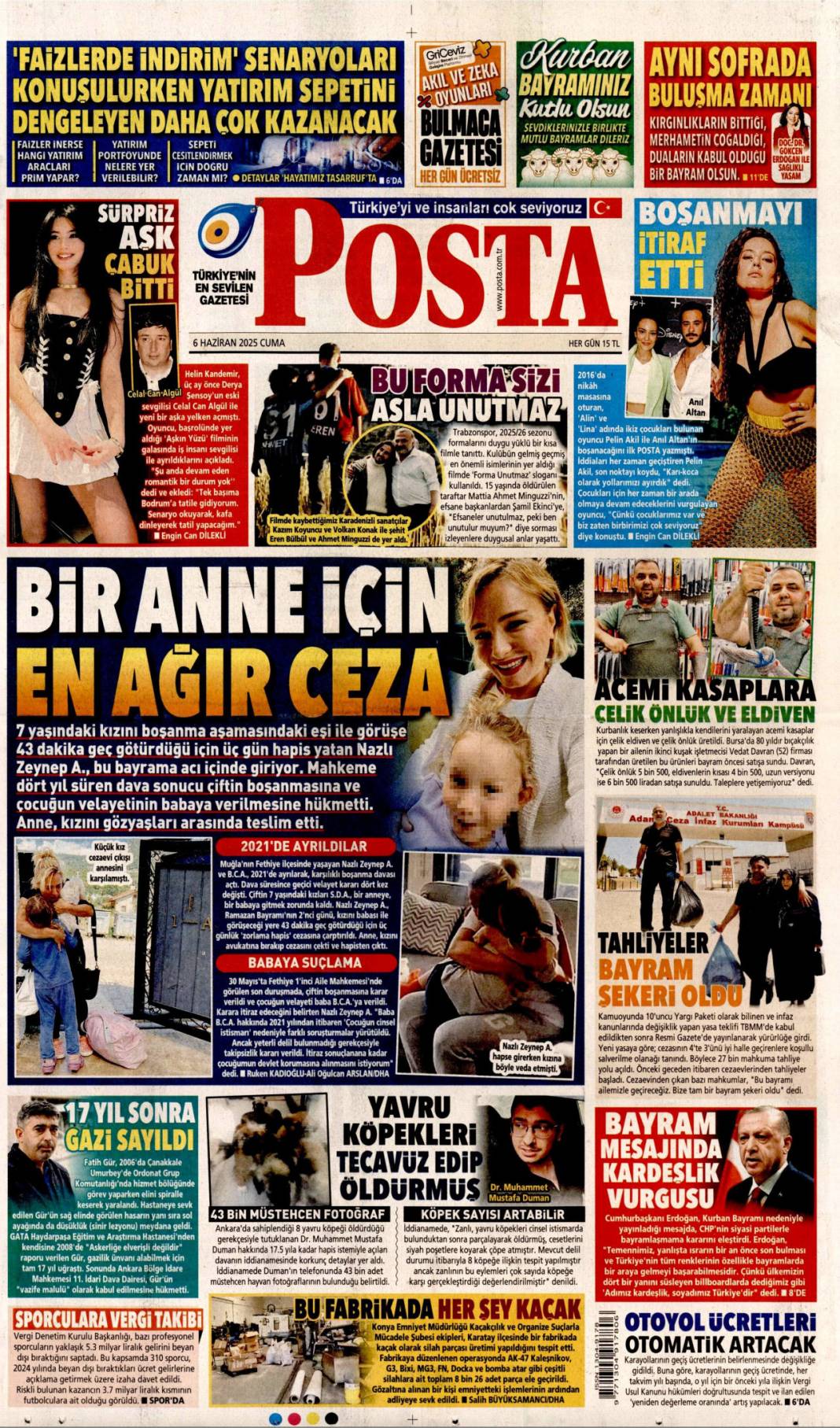 Bugün hangi gazete ne dedi? İşte 6 Haziran’ın manşetleri 17