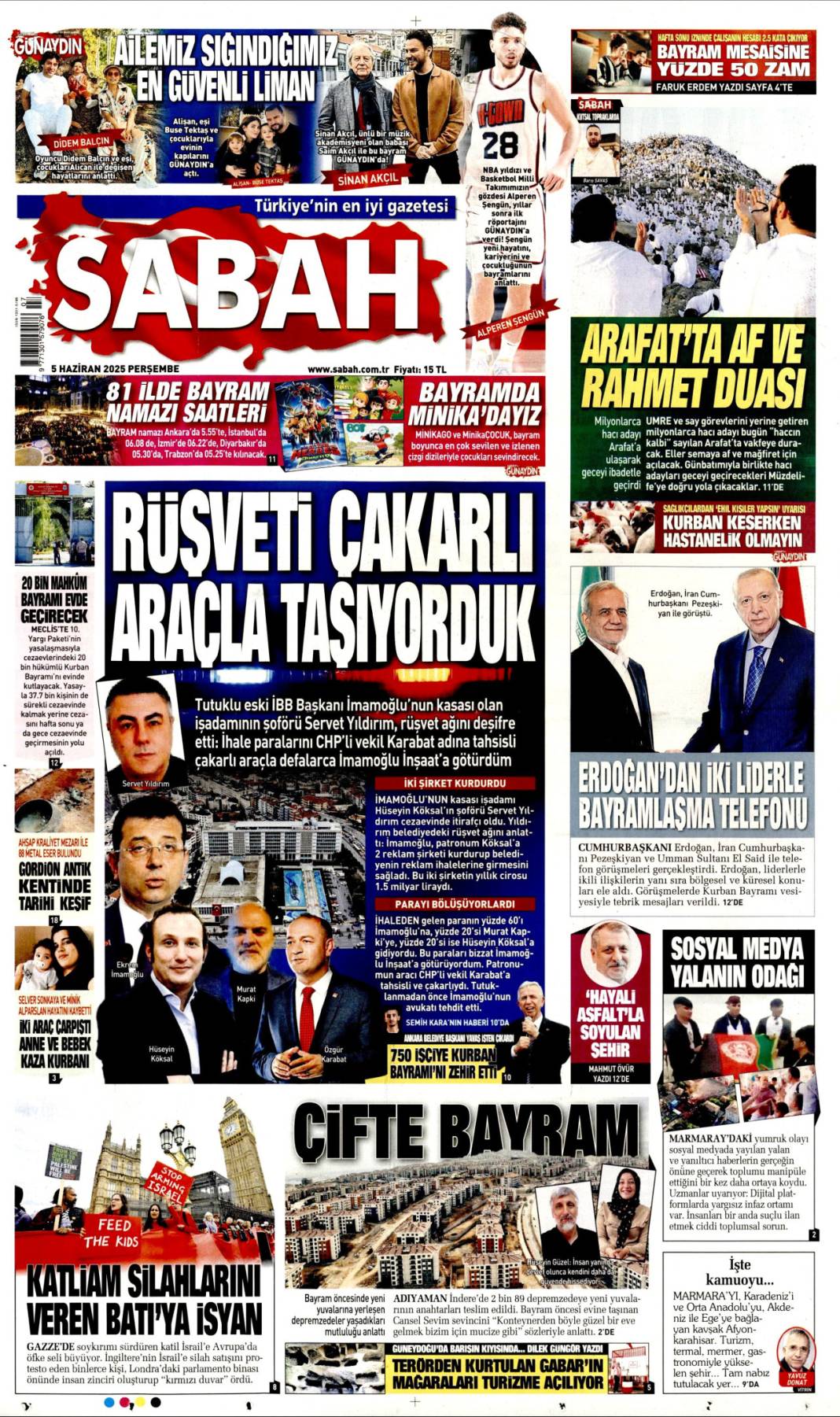 Gazeteler bugün ne yazdı? İşte 5 Haziran’ın manşetleri 21