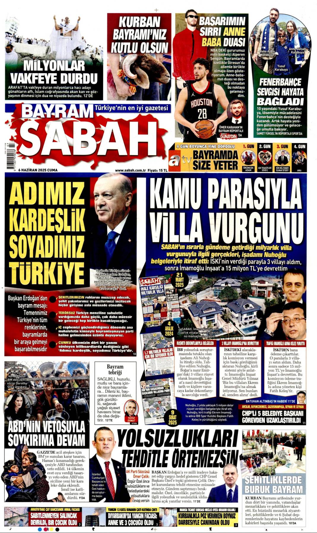 Bugün hangi gazete ne dedi? İşte 6 Haziran’ın manşetleri 16