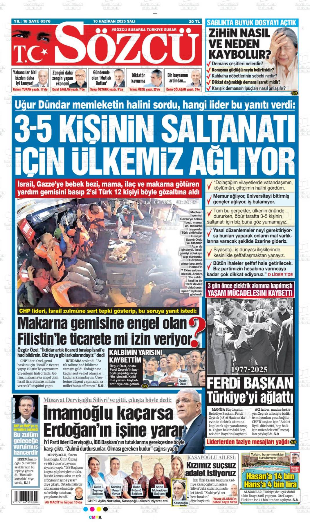 Gazetelerin ilk sayfalarında ne var? İşte 11 Haziran manşetleri... 13