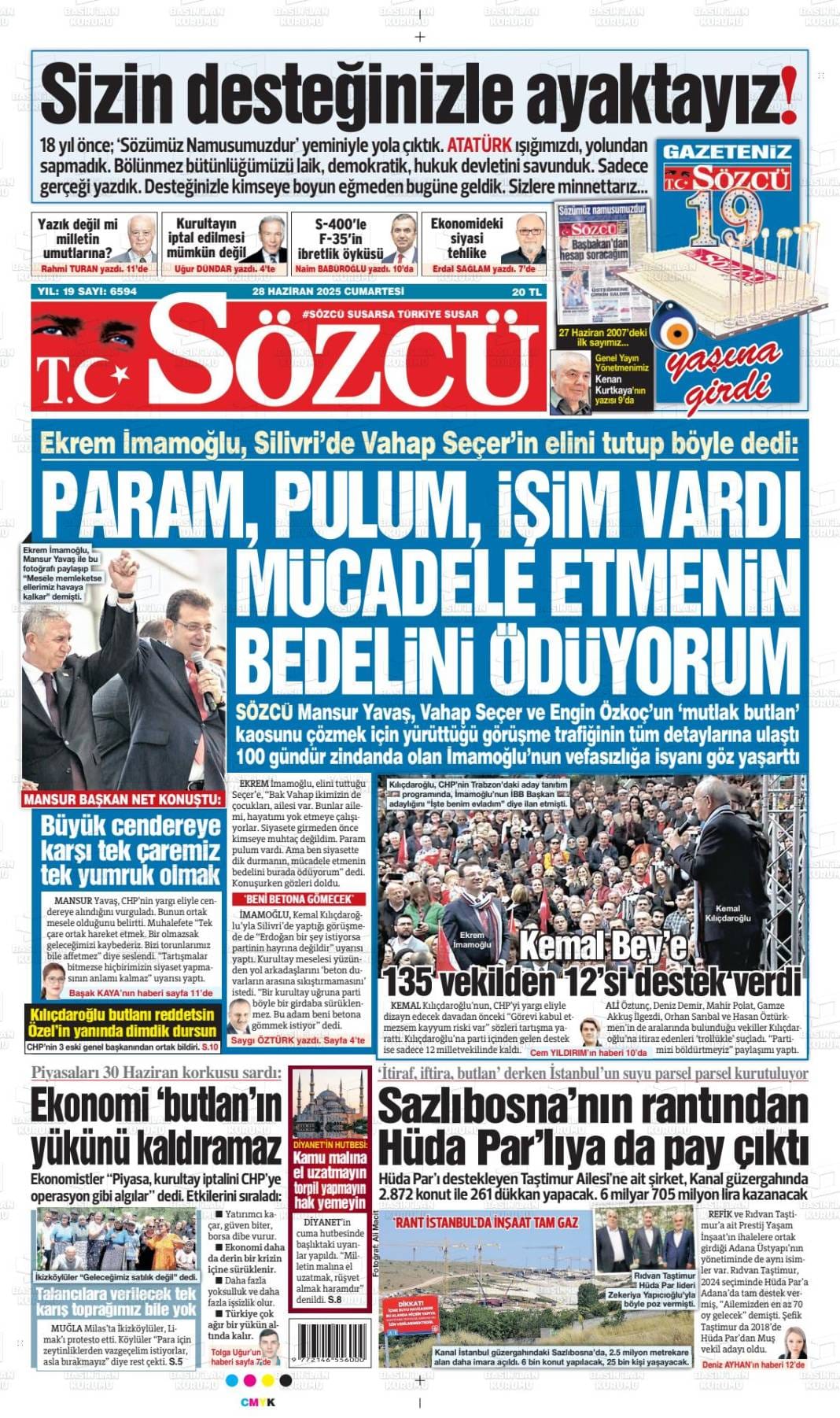 Gazeteler bugün ne yazdı? İşte manşetlerle Türkiye gündemi... 13