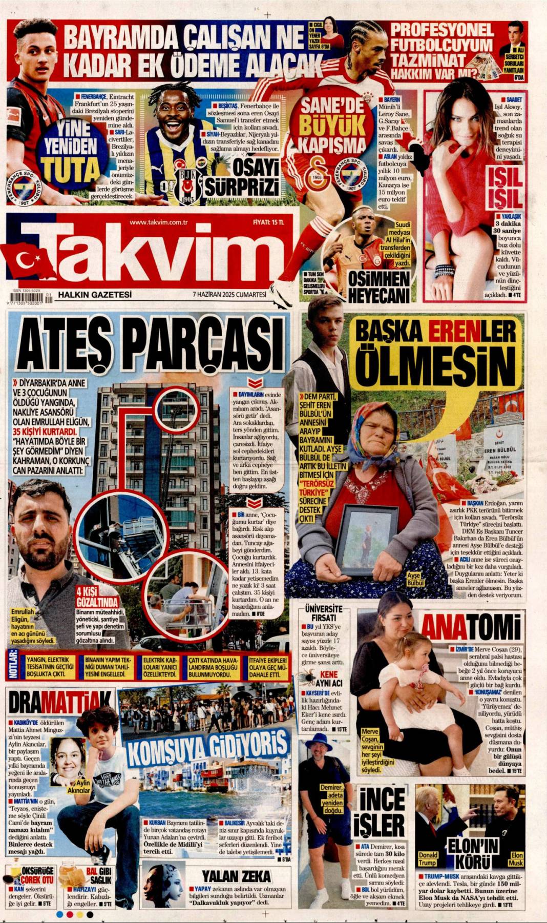 Bugün manşetlerde ne var? İşte 7 Haziran'ın dikkat çeken başlıkları 19