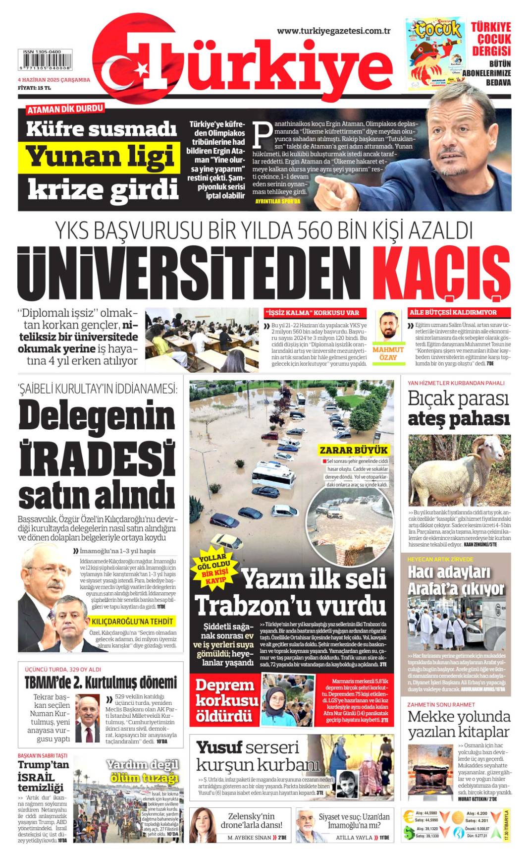 Manşetlerde bugün ne var? İşte 4 Haziran’ın gazete başlıkları 7