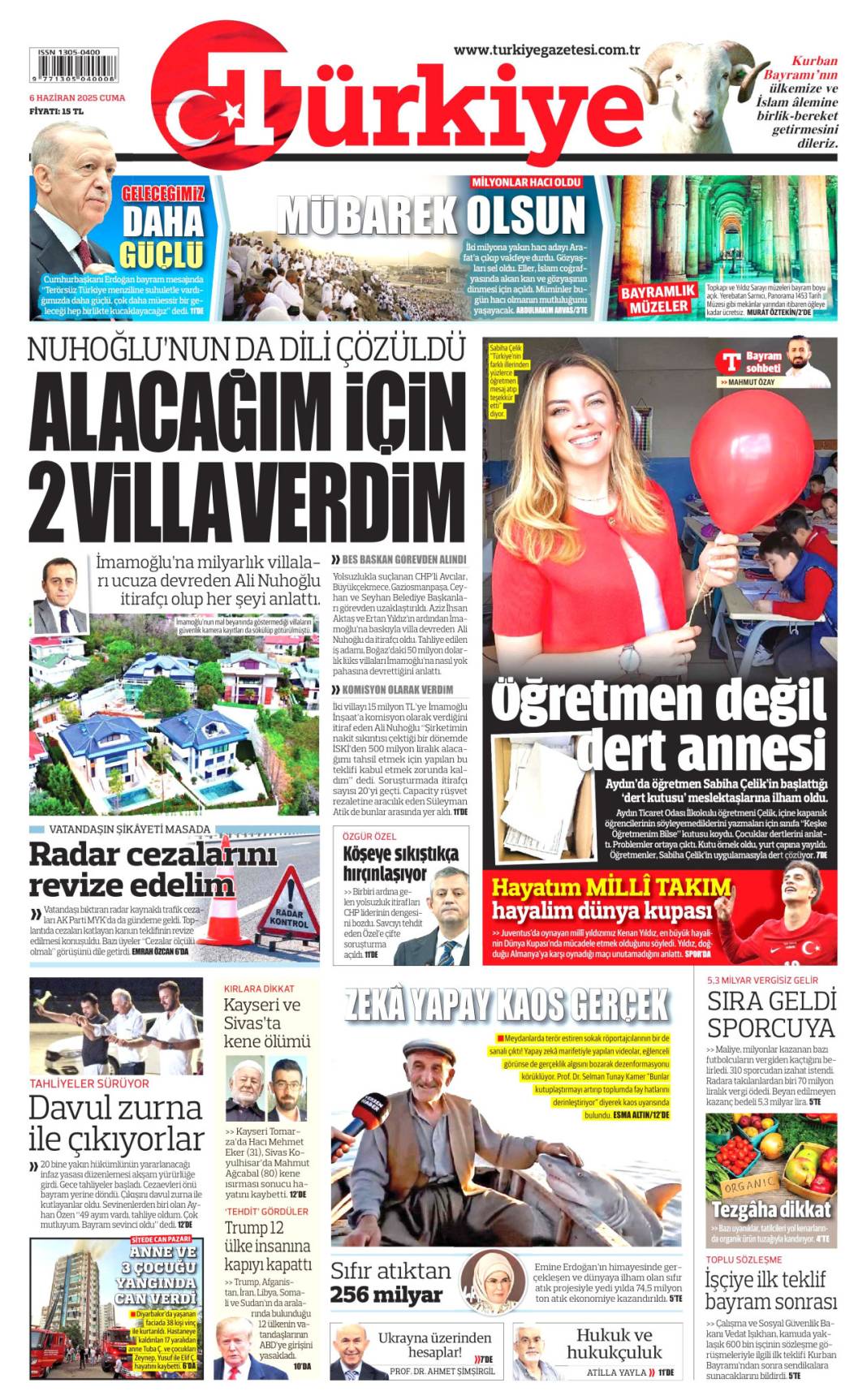 Bugün hangi gazete ne dedi? İşte 6 Haziran’ın manşetleri 4
