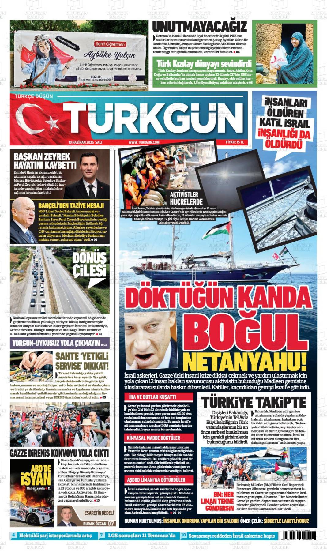 Gazetelerin ilk sayfalarında ne var? İşte 11 Haziran manşetleri... 15