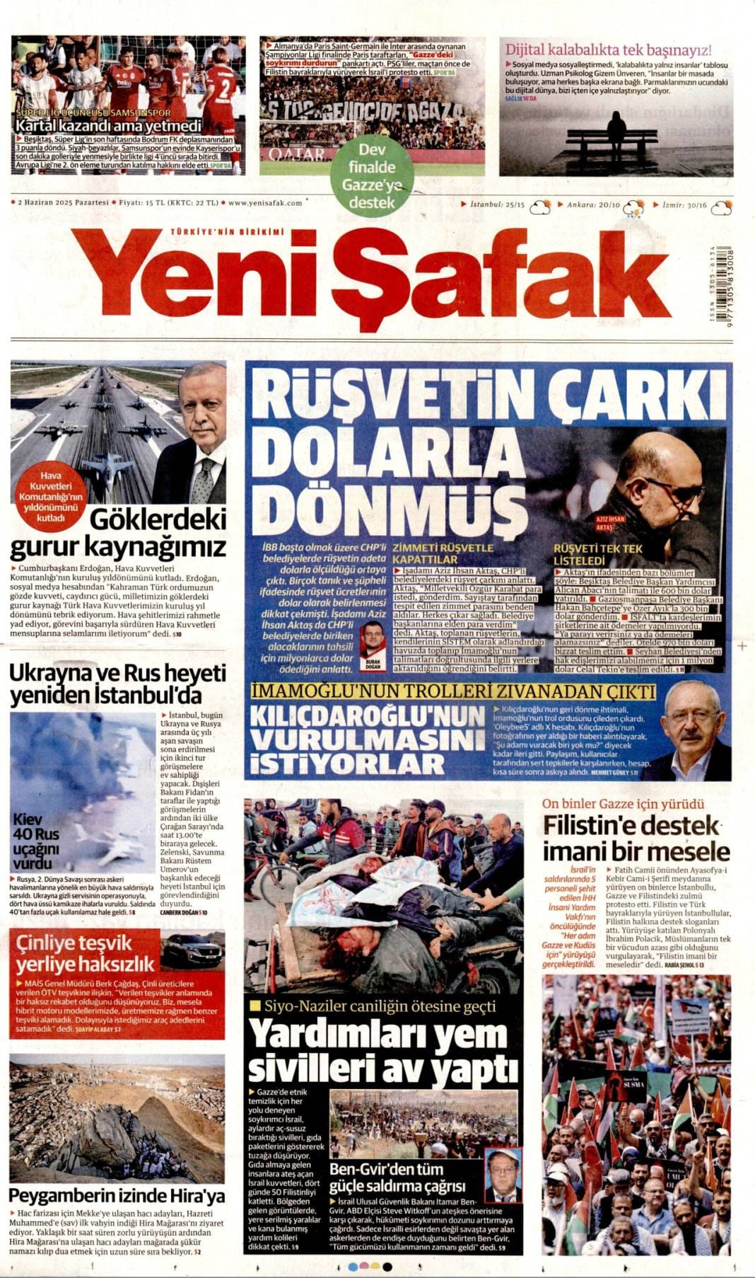 Gazeteler bugün ne yazdı? İşte 2 Haziran Pazartesi manşetleri... 7