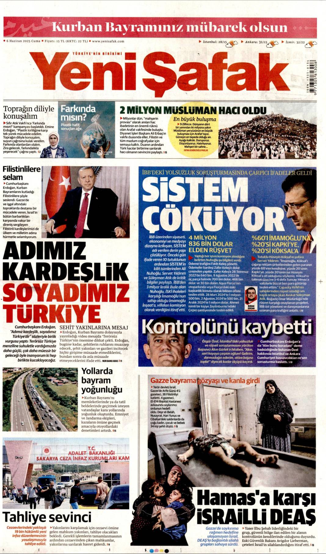 Bugün hangi gazete ne dedi? İşte 6 Haziran’ın manşetleri 6