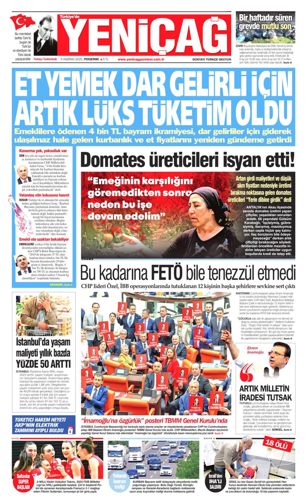 Gazeteler bugün ne yazdı? İşte 5 Haziran’ın manşetleri 23