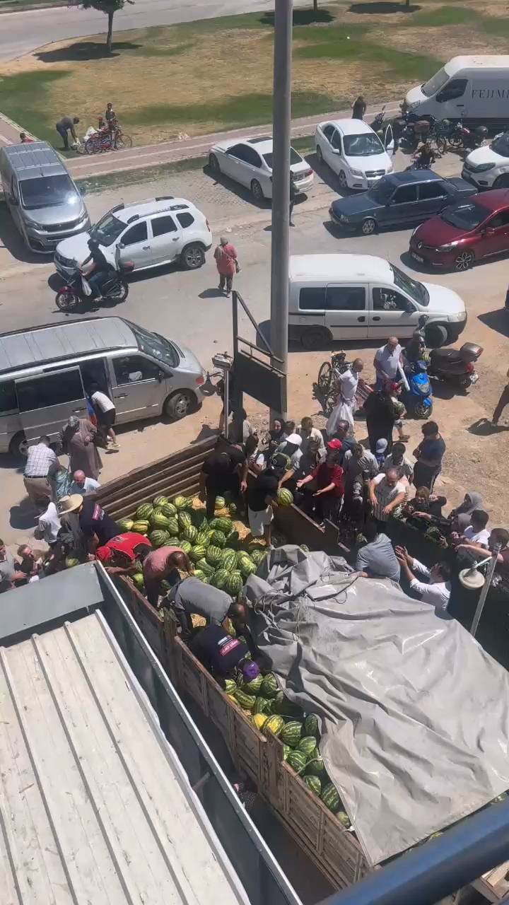 12 ton karpuz 20 dakikada bitti 4