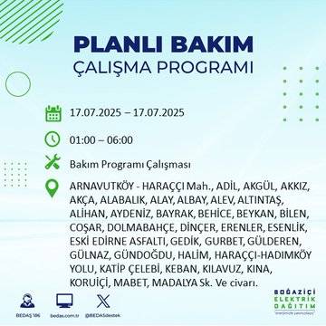 İstanbul karanlığa gömülecek: BEDAŞ saatini açıkladı 58