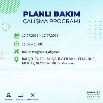 İstanbul karanlığa gömülecek: BEDAŞ saatini açıkladı 66