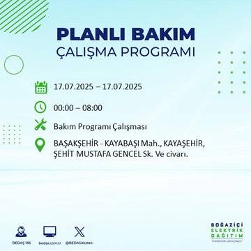 İstanbul karanlığa gömülecek: BEDAŞ saatini açıkladı 77