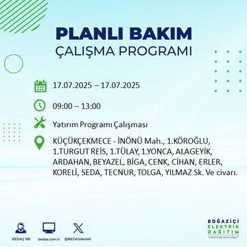 İstanbul karanlığa gömülecek: BEDAŞ saatini açıkladı 26