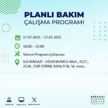 İstanbul karanlığa gömülecek: BEDAŞ saatini açıkladı 14