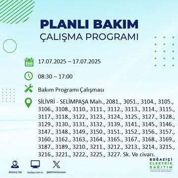 İstanbul karanlığa gömülecek: BEDAŞ saatini açıkladı 2
