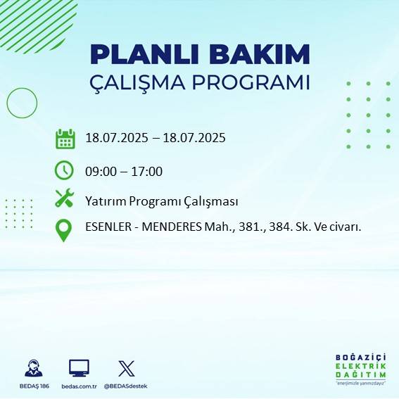 Bu geceden itibaren başlıyor: İstanbul'un 28 ilçesinde dev elektrik kesintisi 36